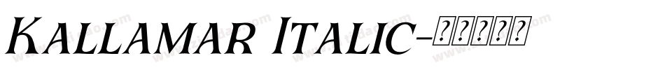 Kallamar Italic字体转换